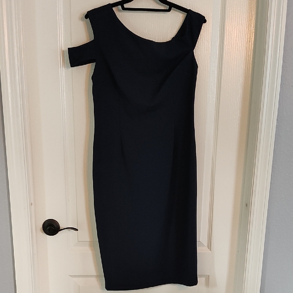 Trina Turk Navy One-Shoulder Dress - Picture 1 of 4